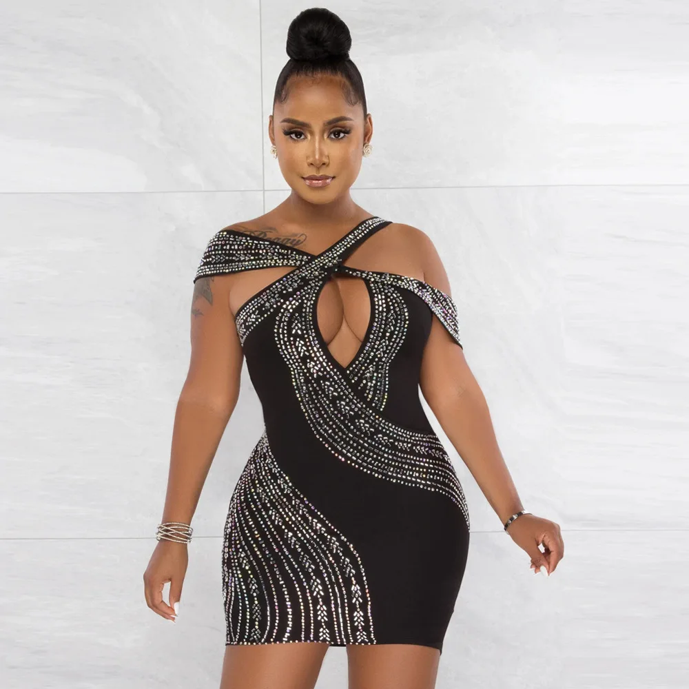 

Женское летнее стильное сексуальное черное облегающее Бандажное платье миди с открытой спиной 2023 элегантное вечернее Клубное платье