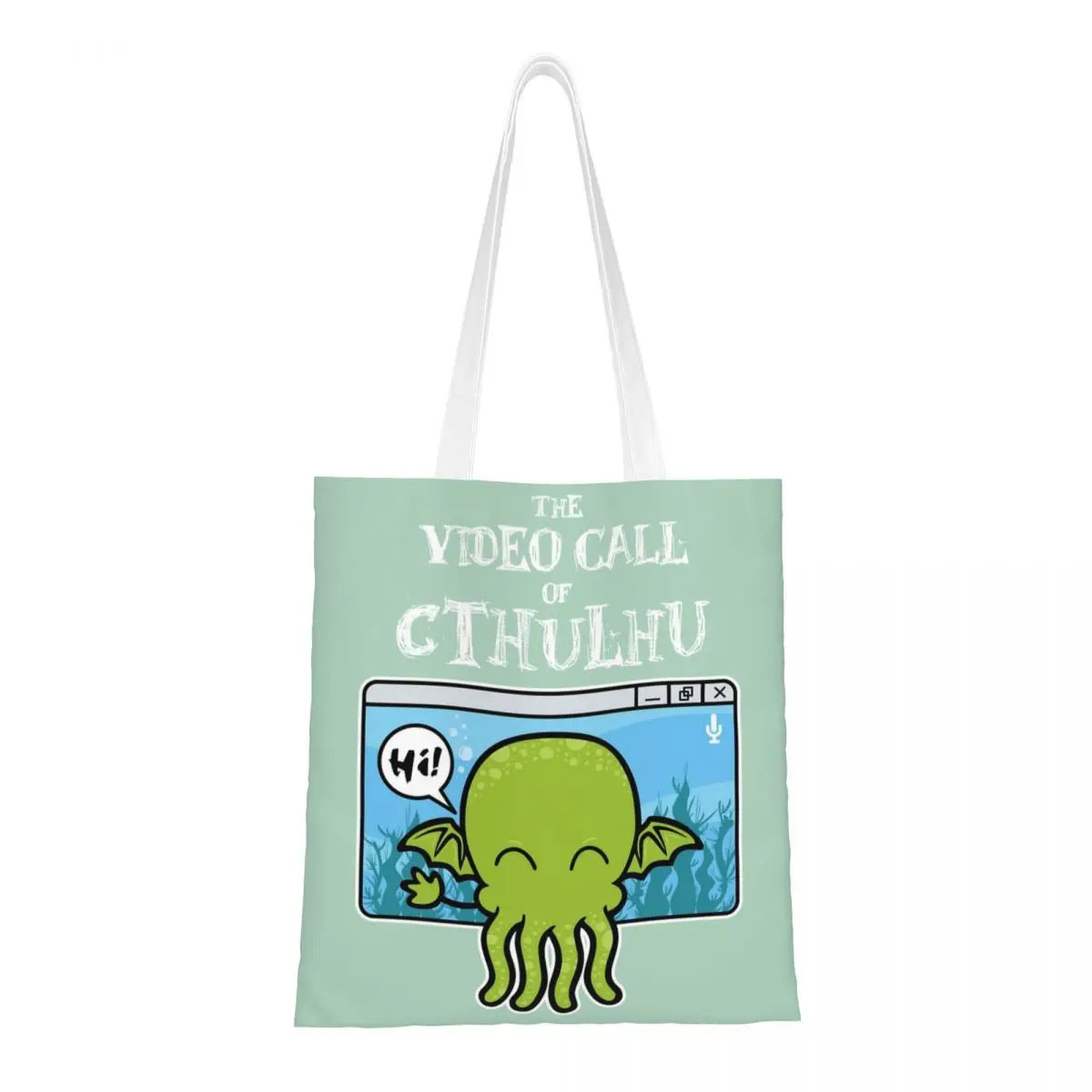 Сумка-тоут The Call Of Cthulhu с зеленым Осьминогом женская сумка складная через плечо