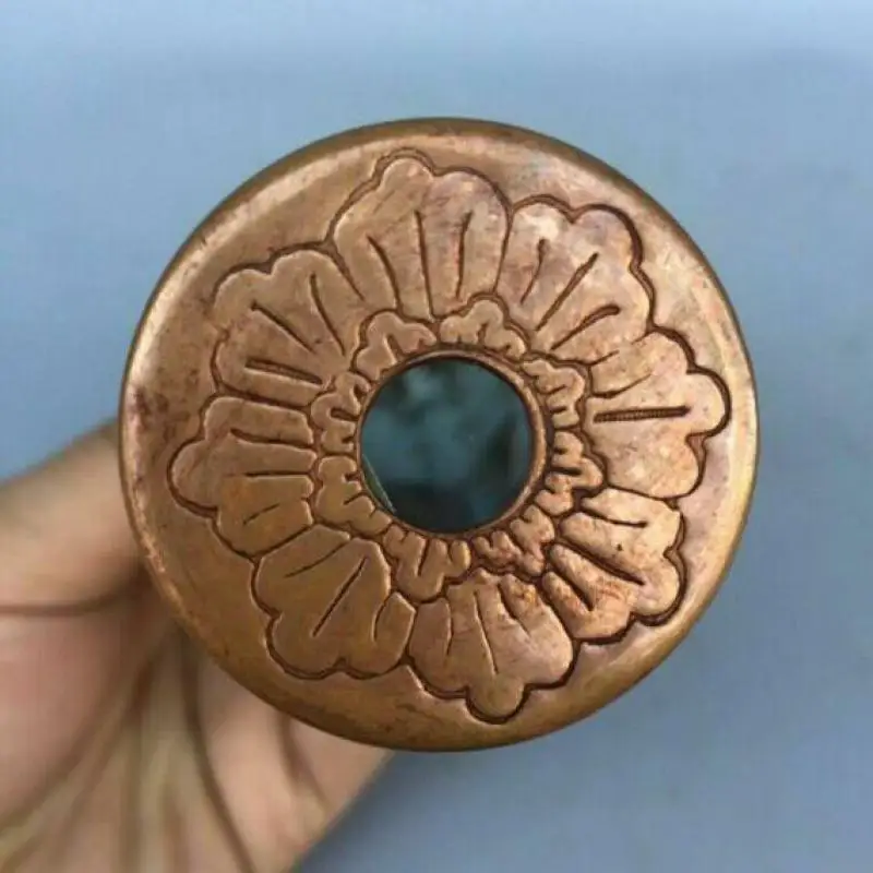 Китайские Пекинские старые товары Coppre два дракона играют бусины картина калейдоскоп украшение для дома стола коллекционные украшения