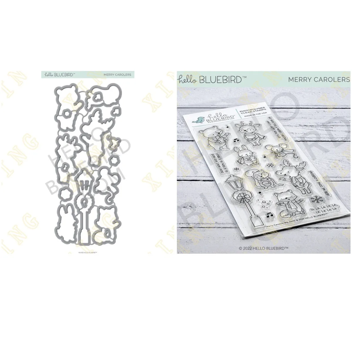 

Merry Carolers Metal Cutting Dies Clear Stamps Scrapbook Diary Decoration Embossing Cut Dies Template Diy Greeting Card Handmade