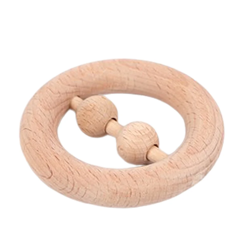 

Toy Wooden Teether Chewing Baby Accessories Round Ring Kids Molar Non Painted