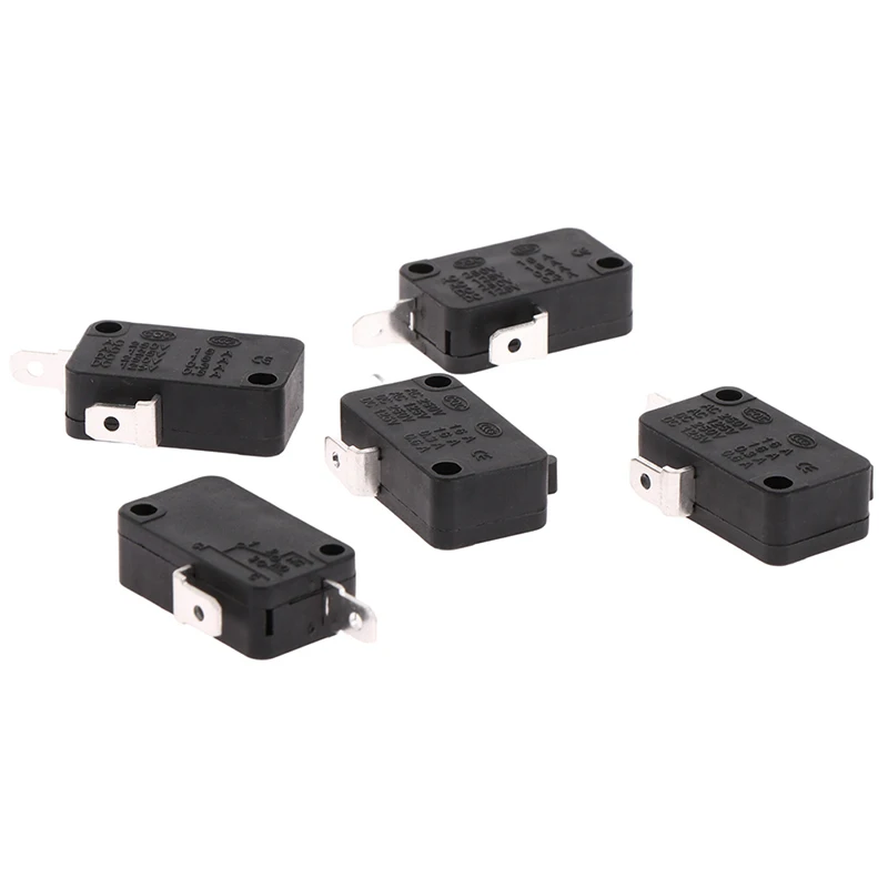 5pcs KW1-103 Microwave Oven Door Micro Switch Fit For Washing Machine Rice Cooker 16A 250V 2 Pins (Normally Close) - купить по