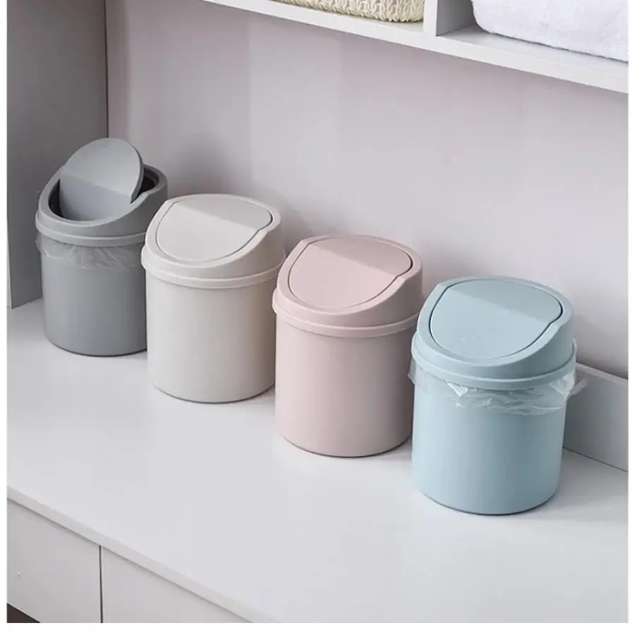 

Настольная мини-корзина, маленькая мусорная корзина с крышкой, мусорная корзина для спальни, корзина для мусора, коробка для хранения, домаш...