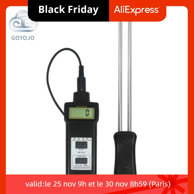 

Portable Grain Moisture Meter Cereal Moisture Tester MC-7821 Moisture: 8~20 % Temperature: -10~55 C