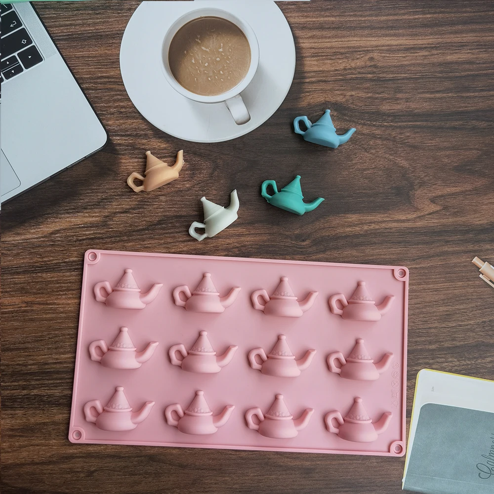 

Silicone Candy Mold Teapot Shaped Small Cake Chocolate Mould Baking Dessert Kitchen DIY Handmade Epoxy Resin Mold
