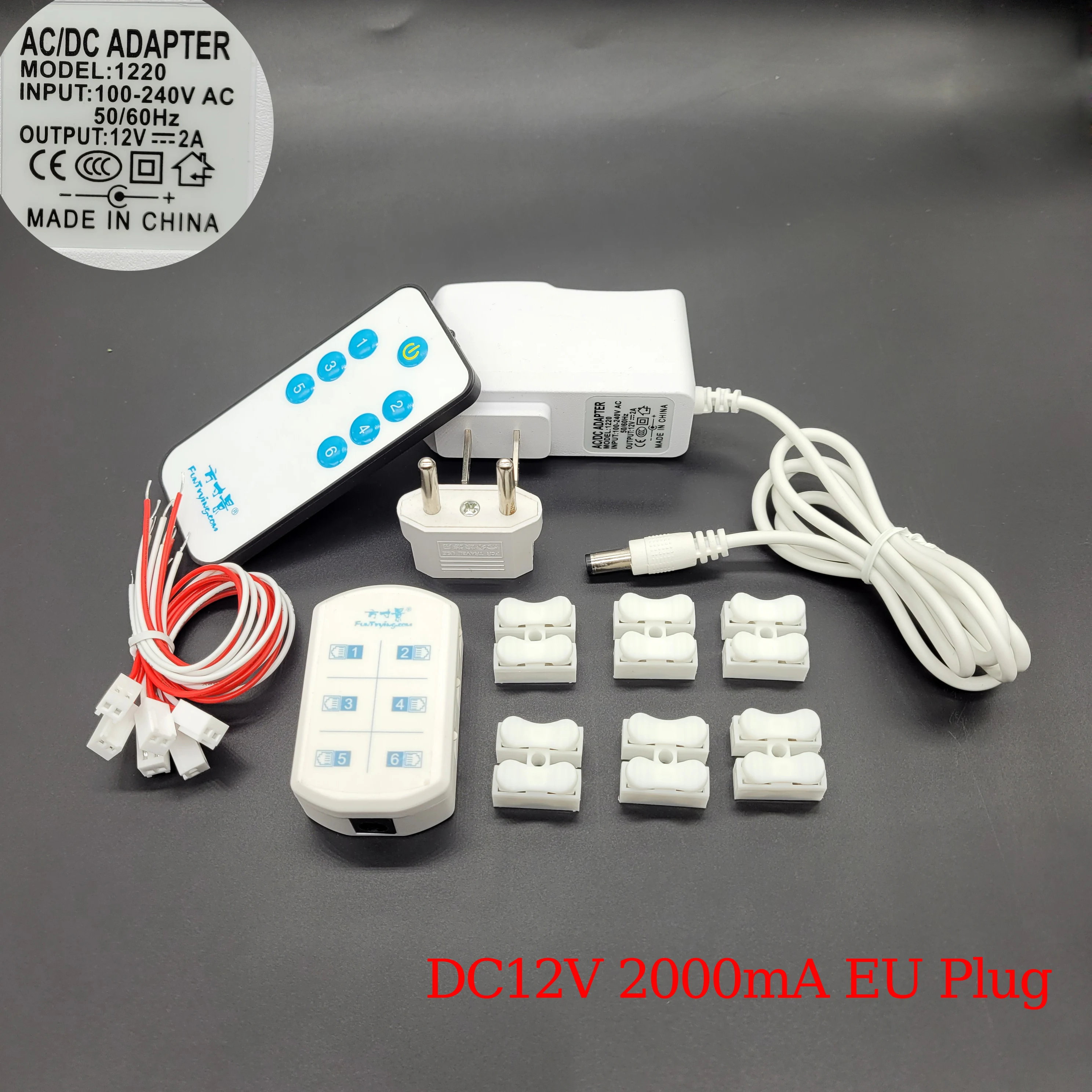 

ВКЛ./ВЫКЛ. 3 В/5 В/12 В переменного/постоянного тока беспроводной переключатель и адаптер/блок питания с выходом 6 портов/схема железной дороги/планировка дороги