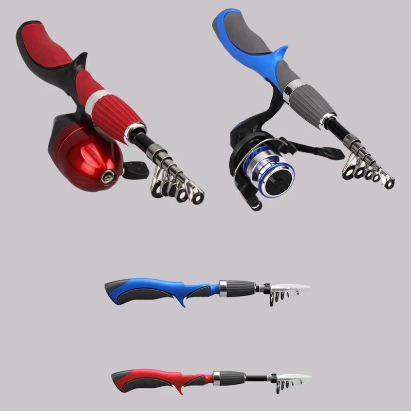 

Carbon Fiber Rod Superhard Boat Ice Fly Lure Fishing Rod With Fishing Reel Fishing Tackle Set 1.4M Length