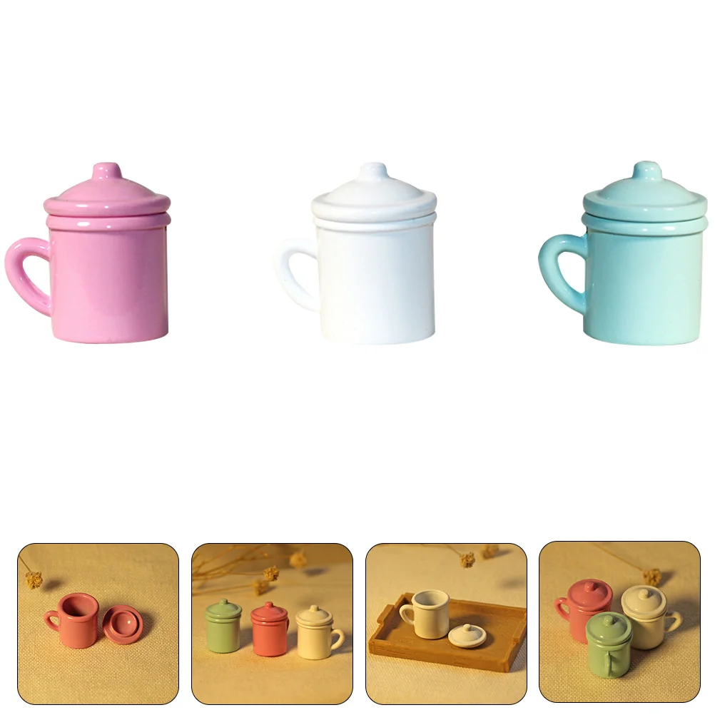 

Cup Miniaturebathroom Kitchen House Coffee Mugaccessories Toy Playset Pretend Role Decor Watertea Minilandscape Micro Wash Mouth