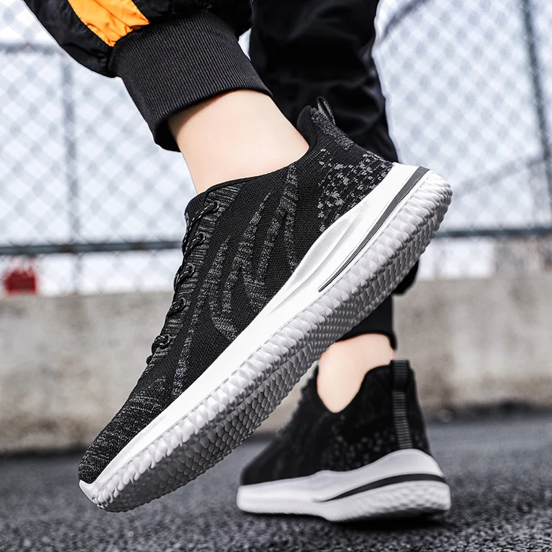 Men's Walking Shoes Casual Mesh Sneakers Adult Tennis Shoes Adult Breathable Sneakers