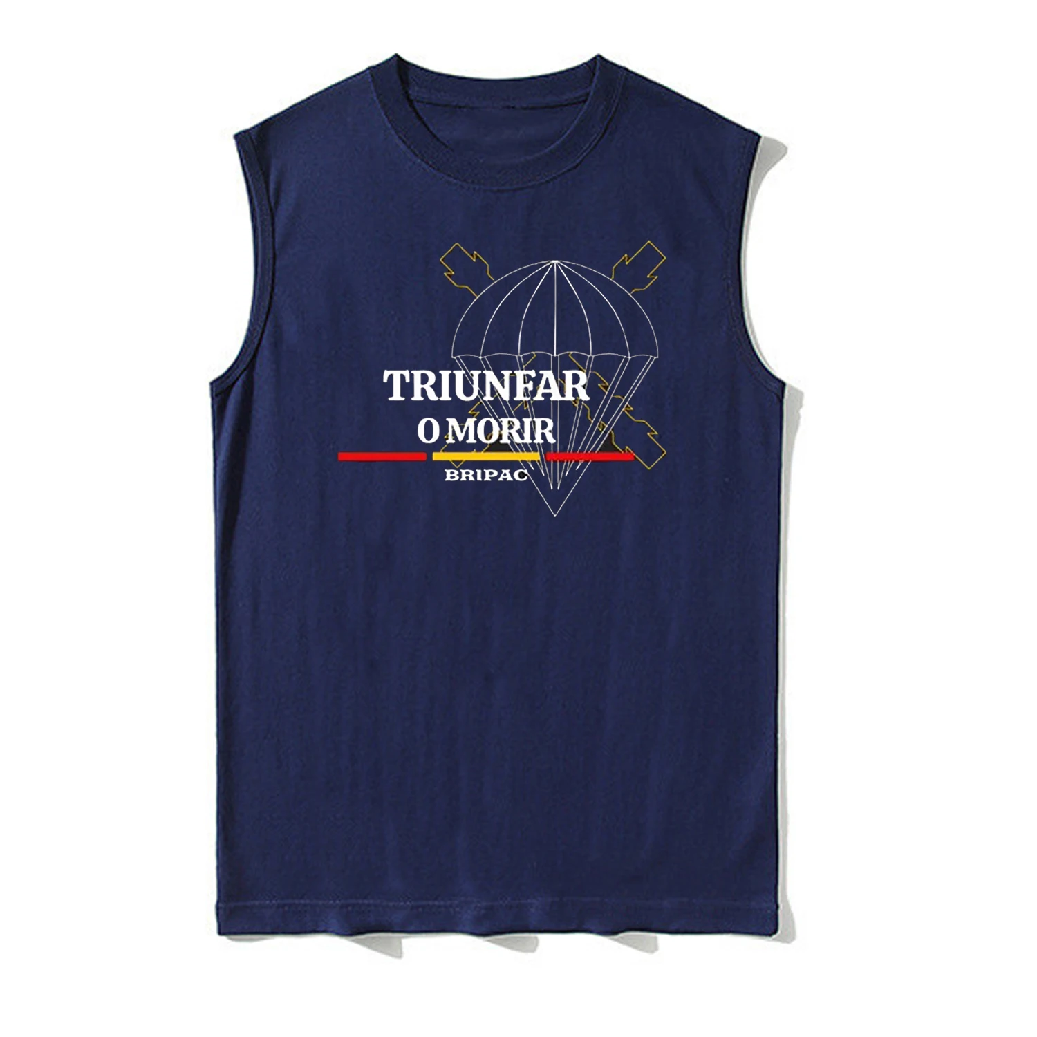 Bripac &quotTriunfar O Morir&quot Испанский десантник Brigade Tank Tablet 100% хлопок с круглым вырезом