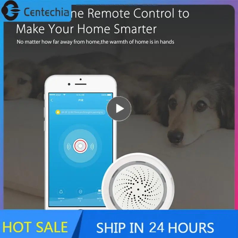 

Wifi Temperature Sensor Wireless 2 In 1 Smart Detector Siren Alarm Mini Usb Power Smart Home Tuya App Remote Siren 120 Db