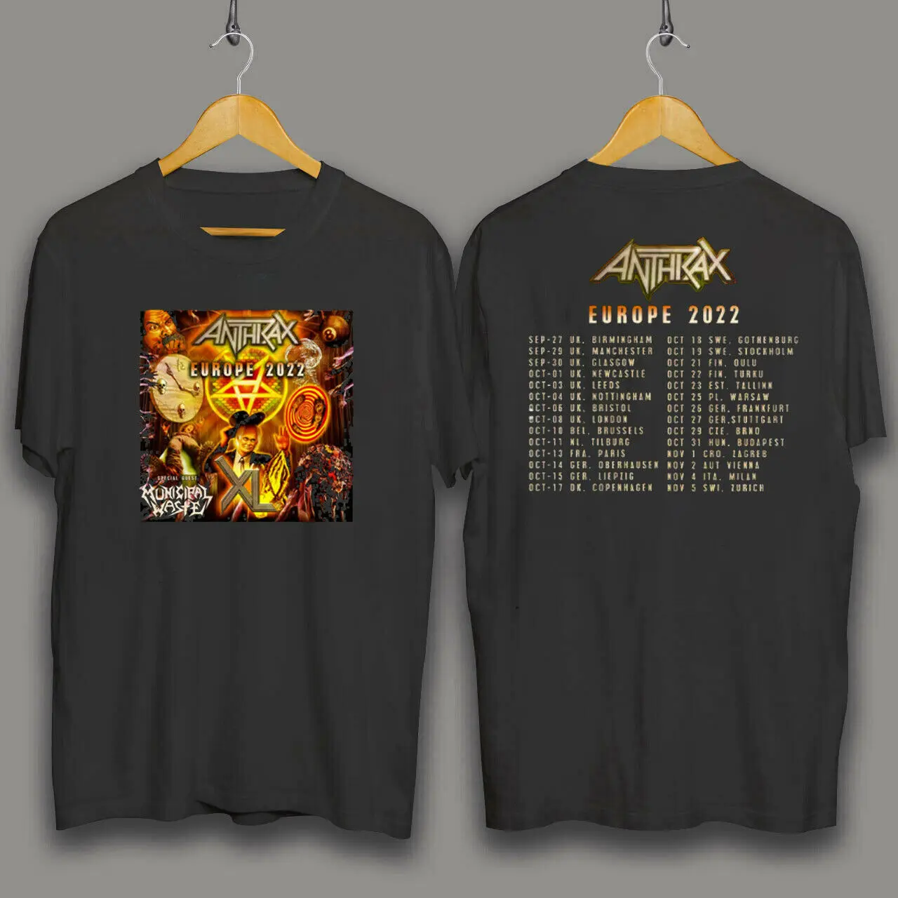 

Новая футболка Anthrax Europe Tour 2022