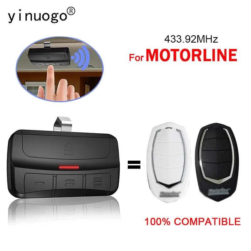 

For MOTORLINE FALK RCM Remote Control Garage Door Opener 433.92MHz Rolling Code Duplicator