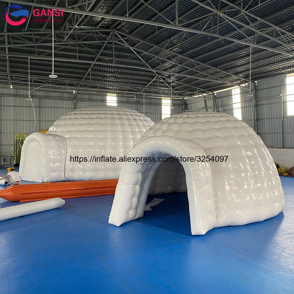 Белая большая купольная палатка на заказ наружная Водонепроницаемая надувная