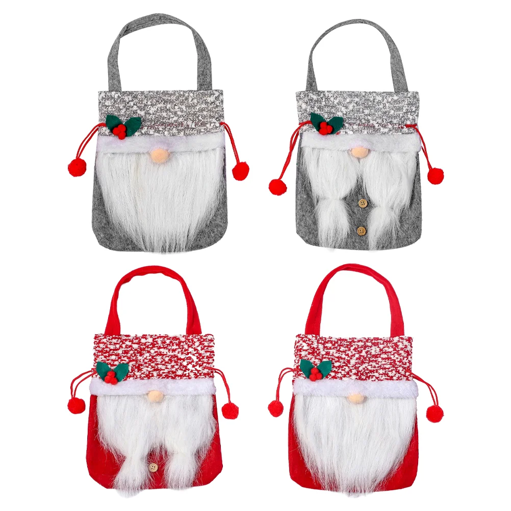 

Christmas Bag Bags Gift Xmas Candy Party Treat Holder Storage Wrapping Pouches Reusable Favors Packing Apple Sacks Gifts