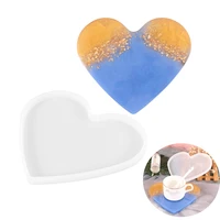 heart shape tray silicone casting epoxy molds for diy resin tray coaster jewelry tools moulds uv epoxy handmade artcraft making