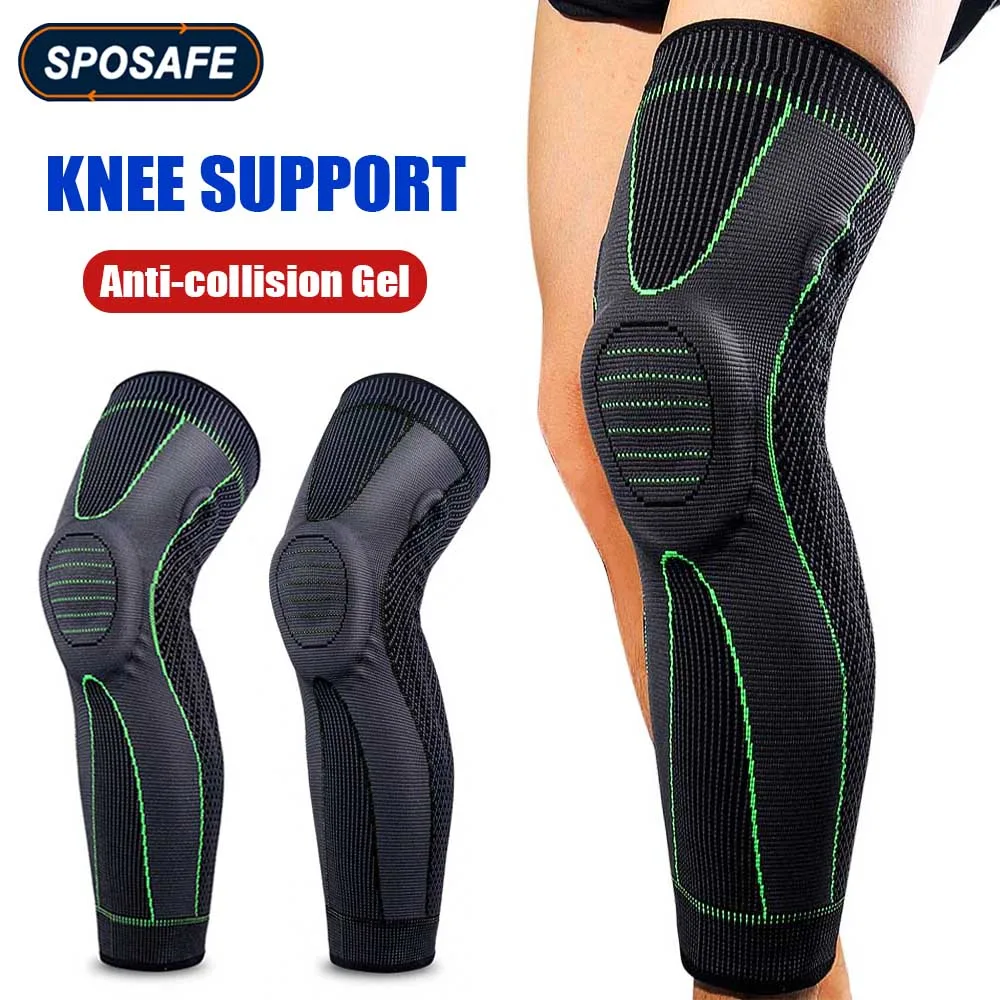 1Piece Sports Knitting Lengthened Full Leg Sleeves Anti-collision Silicone Spring Brace Support Knee Pads for Basketball Running
1Piece Sports Knitting Lengthened Full Leg Sleeves Anti-collision Silicone Spring Brace Support Knee Pads for Basketball Running