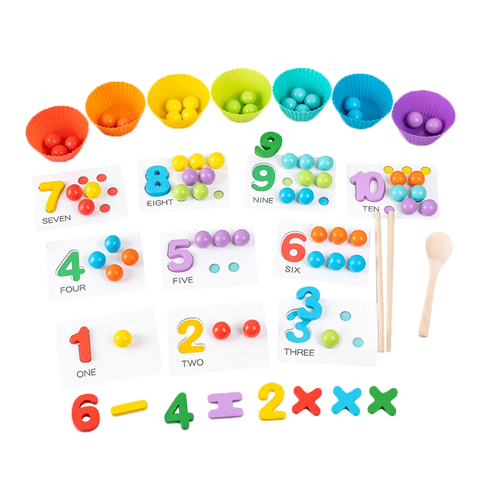 

Bead Toys Funny Arithmetic Toddler Number Math Educational Children Plastic Montessori Preschool Wooden Playset