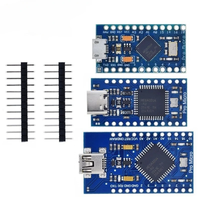 

Pro Micro ATmega32U4 5V 16MHz Replace ATmega328 For Arduino Pro Mini With 2 Row Pin Header For Leonardo Mini Usb Interface