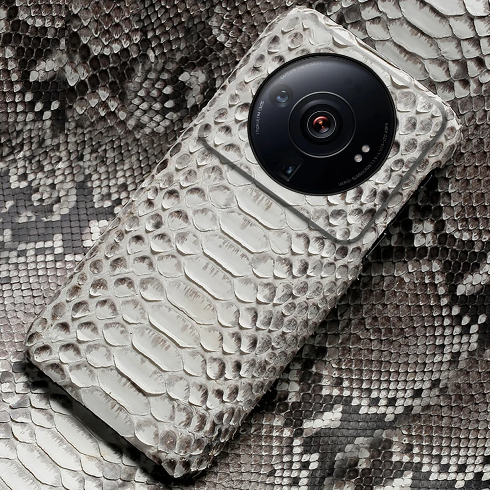 

Genuine Snake Leather Case for Xiaomi Mi 13 12S Ultra 12X 11 12 Lite Poco X3 X4 Pro F3 F4 GT Real Python Skin Armor Cover