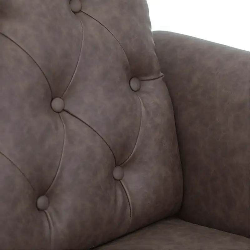 

Vintage Button Tufted 3-Seater Sofa, Faux Leather Futon couch Loveseat sofa Pillows for bedroom Room decor Futons sofa Cat couc