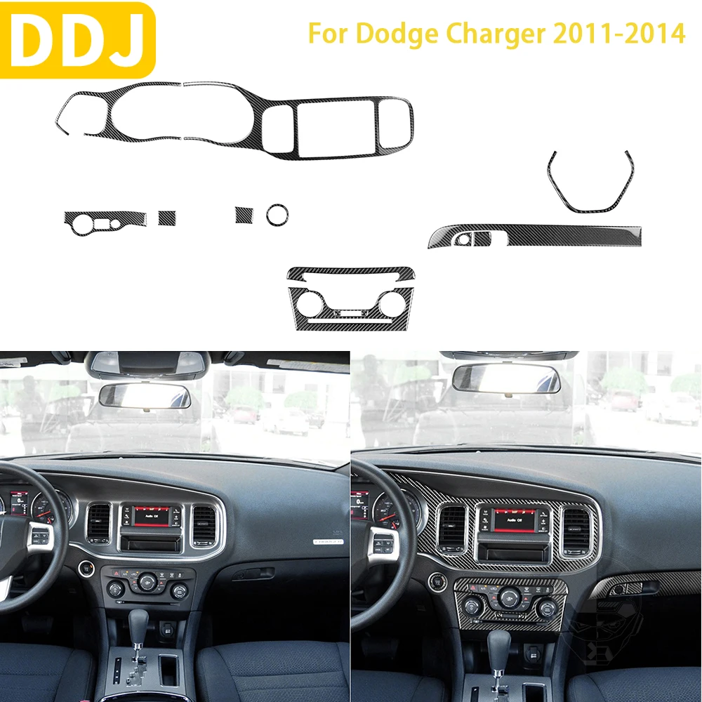 

For Dodge Charger 2011 2012 2013 2014 Carbon Fiber Auto Interior Stickers Navigate Instrument Car Accessories SRT8