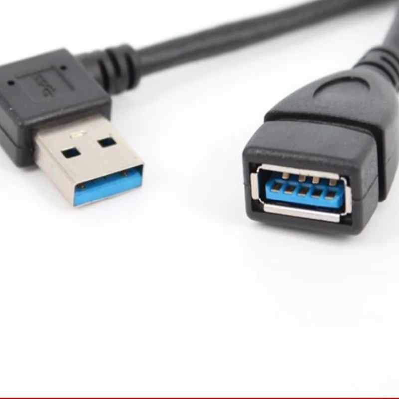 USB Extension Cable USB 3.0 Male to Female Right Angle 90 Degree USB Adapter UP/Down/Left/Right Cabo USB 0.2M