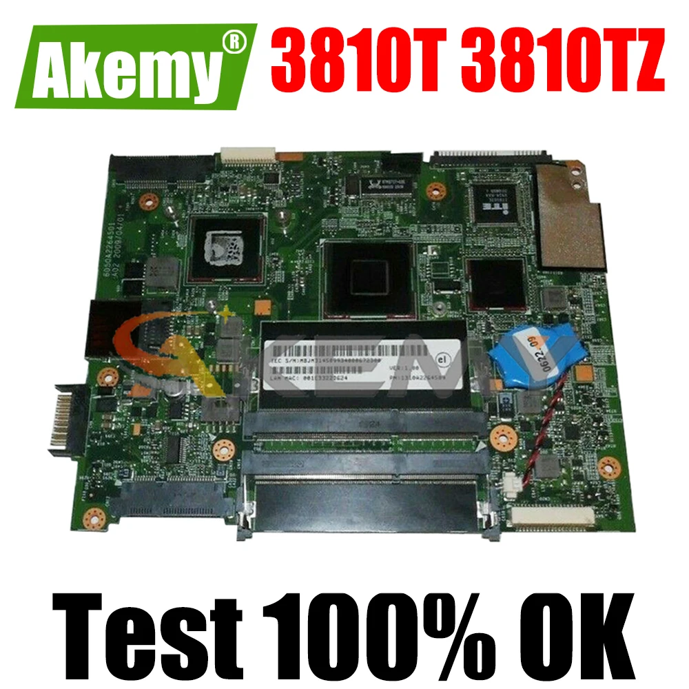 

AKEMY MBPEC0B001 MB.PEC0B.001 For acer Aspire 3810T 3810TZ 1310A2264506 laptop motherboard Tested