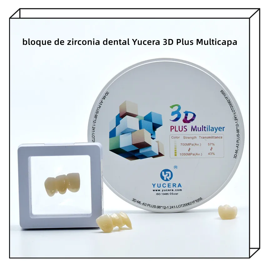El Bloque De Zirconia De Pre-Shades Multicapa 3D Más Vendido De Alta Resistencia Para Laboratorio Dental ,Sistema CAD CAM
