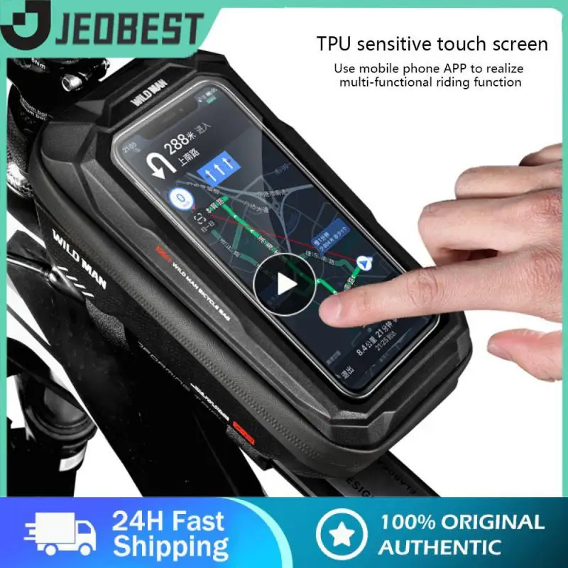 

Convenient Upper Pipe Package Double-layer Mesh Bag Front Beam Bag Inclined Design Tpu Sensitive Touch Screen Hard Shell Bag