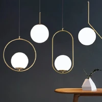 nordic modern glass ball led pendant lights home decor interior hanging lamp for living room bedroom bar lighting fixtures