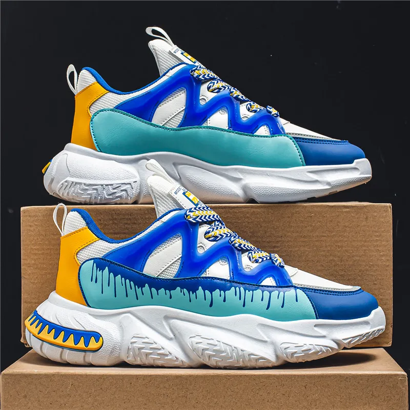 Кроссовки для бега на толстой подошве мужчин и женщин удобные амортизирующие