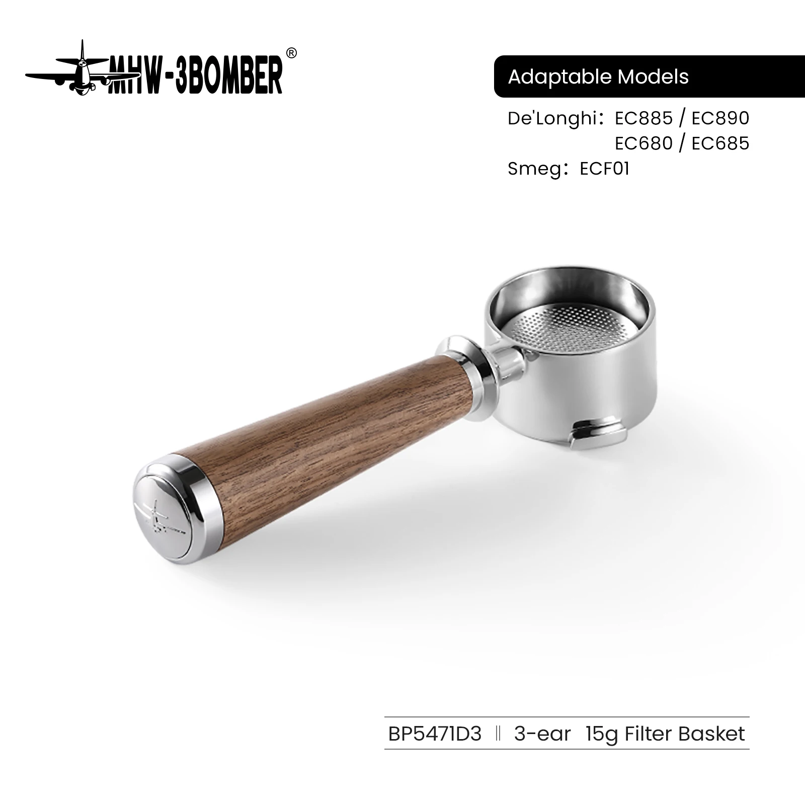 

Бездонный портафильтр MHW-3BOMBER из нержавеющей стали для Delonghi/Berivlle/Barsetto/Welhome/Lamarzocco