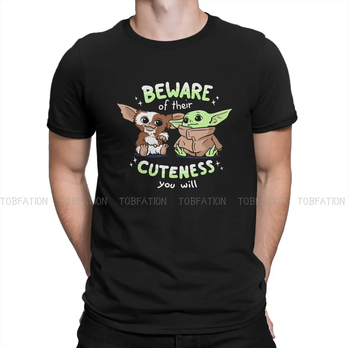 

Gremlins Thriller Movie Crewneck TShirts Cute Gizmo and the Green Child Personalize Men's T Shirt Hipster Tops 6XL