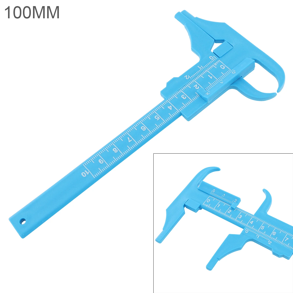 

Vernier Calipers 0-100mm Double Scale Blue Plastic Vernier Caliper Depth Measurement Reading Scale for Antique Measurement