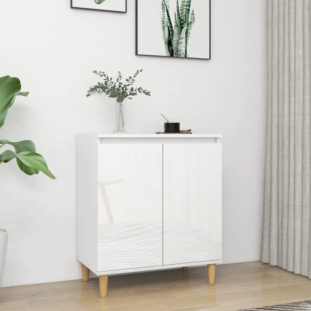 

Buffet with shiny white wooden feet 60x35x70 cm chintered