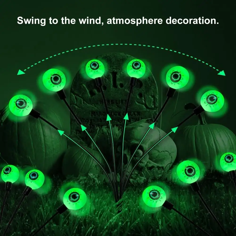 

Scary Halloween 3D Scary Eyeballs Lights Solar Garden Lawn Light LED Waterproof Stake Lights Party Yard Swaying Decorative Light