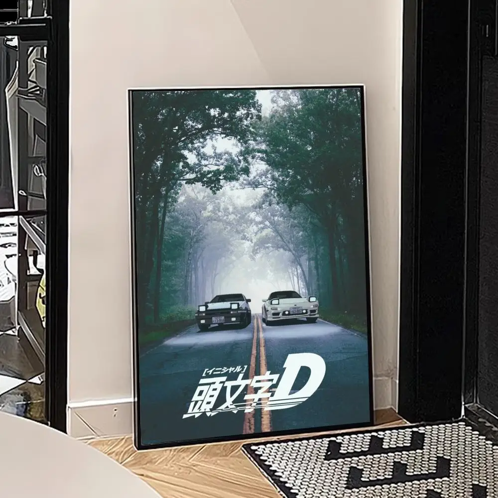 Постер аниме Initial D винтажные плакаты стикеры в ретро стиле для самостоятельного