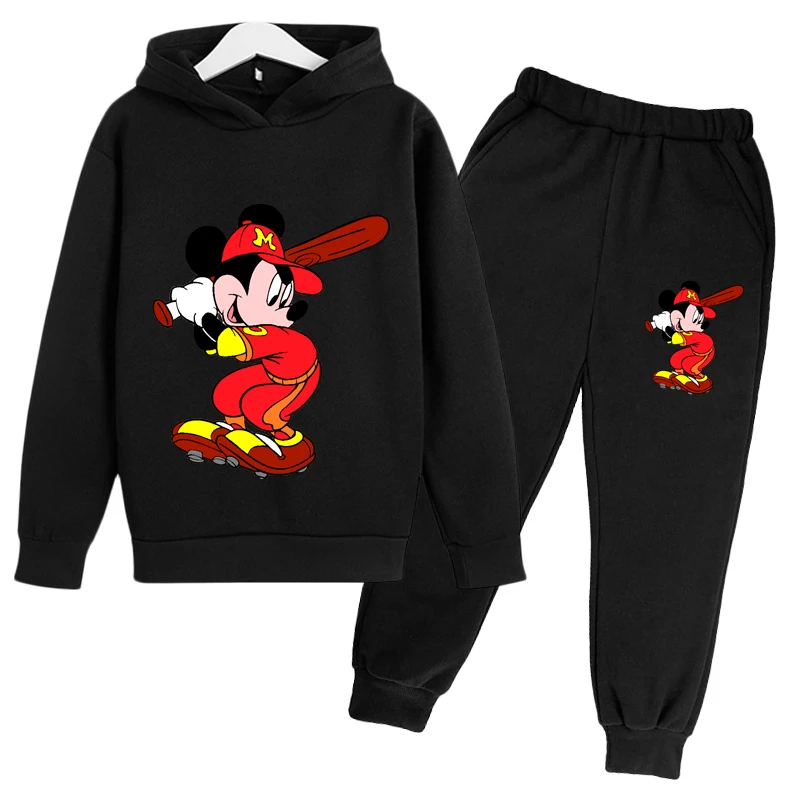 

Mickey Mouse Kids Clothes Children Clothing Baby Boy Set Toddler Baby Girls Clothing Set Cotton Cartoon Hoodies+Pants for 1 2 3