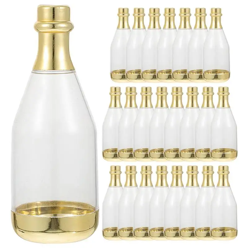 24Pcs Bar Mitzvah Adult Party Favors Bridal Shower Gifts Guests Decorative Candy Containers Quinceanera Mini Bottles Box