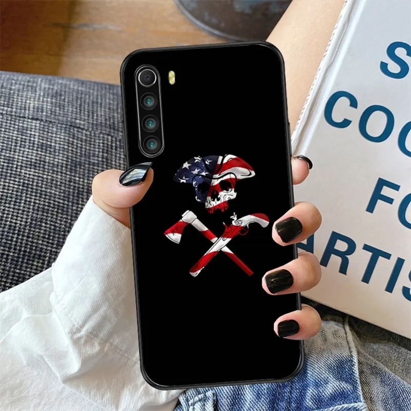 Чехол с американским флагом США для телефона Xiaomi Redmi Note 11 10 9T 8 7 Pro 9 9A 9C 6 мягкий