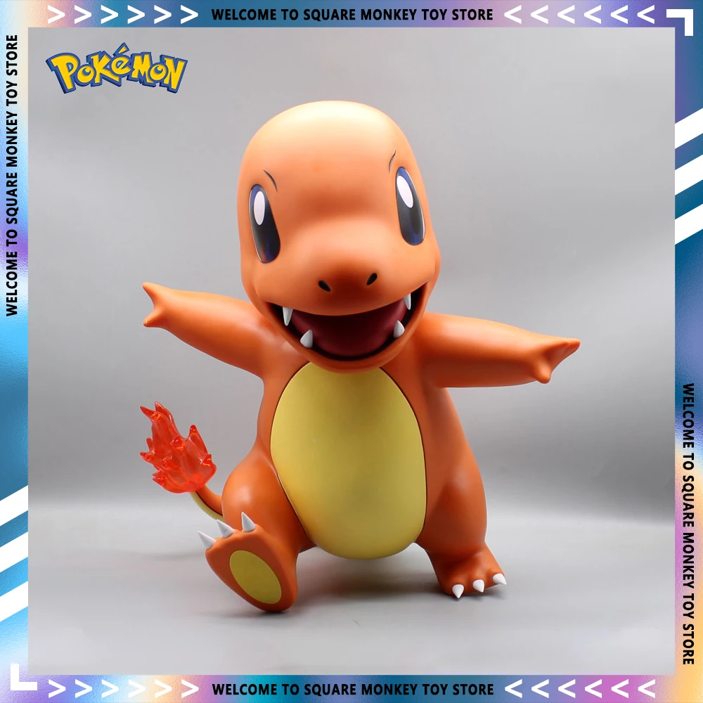 

39cm Pokemon Figure Charmander Anime Figures Kawaii Charmander Figurine PVC Statue Model Doll Collectible Ornament Toy for Child