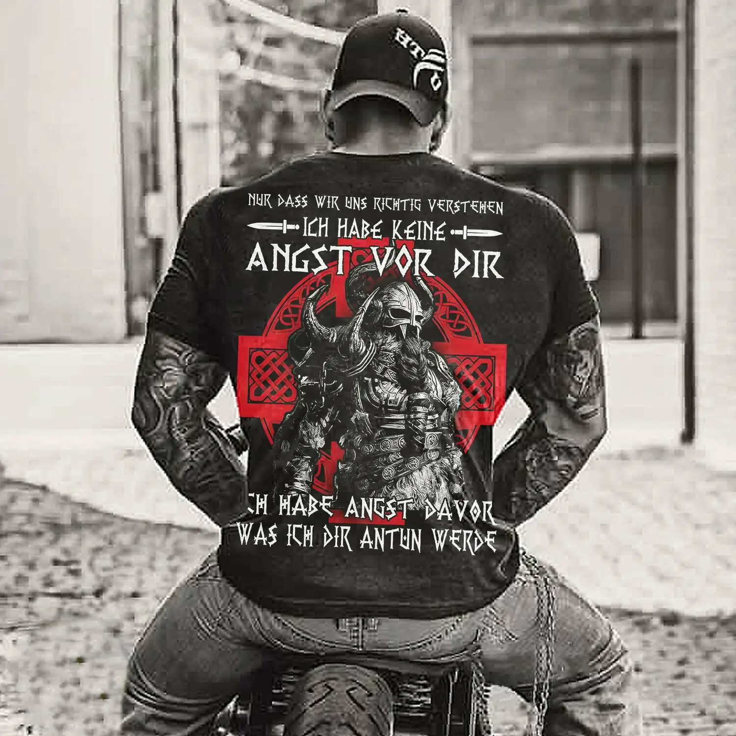 

Men'S T-Shirt Fighting Back Printed Short Sleeved Loose Oversized Clothing Daily Casual Male Tops Summer Fashion Retro Trend Tee