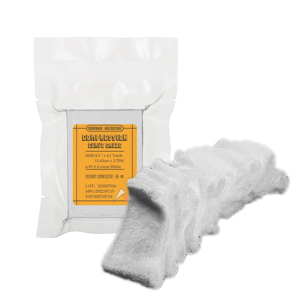 

Compression curve gauze for Emergency Wound Dressing block Z-type fixed vacuum life-saving survival tool First Aid Trauma Kit