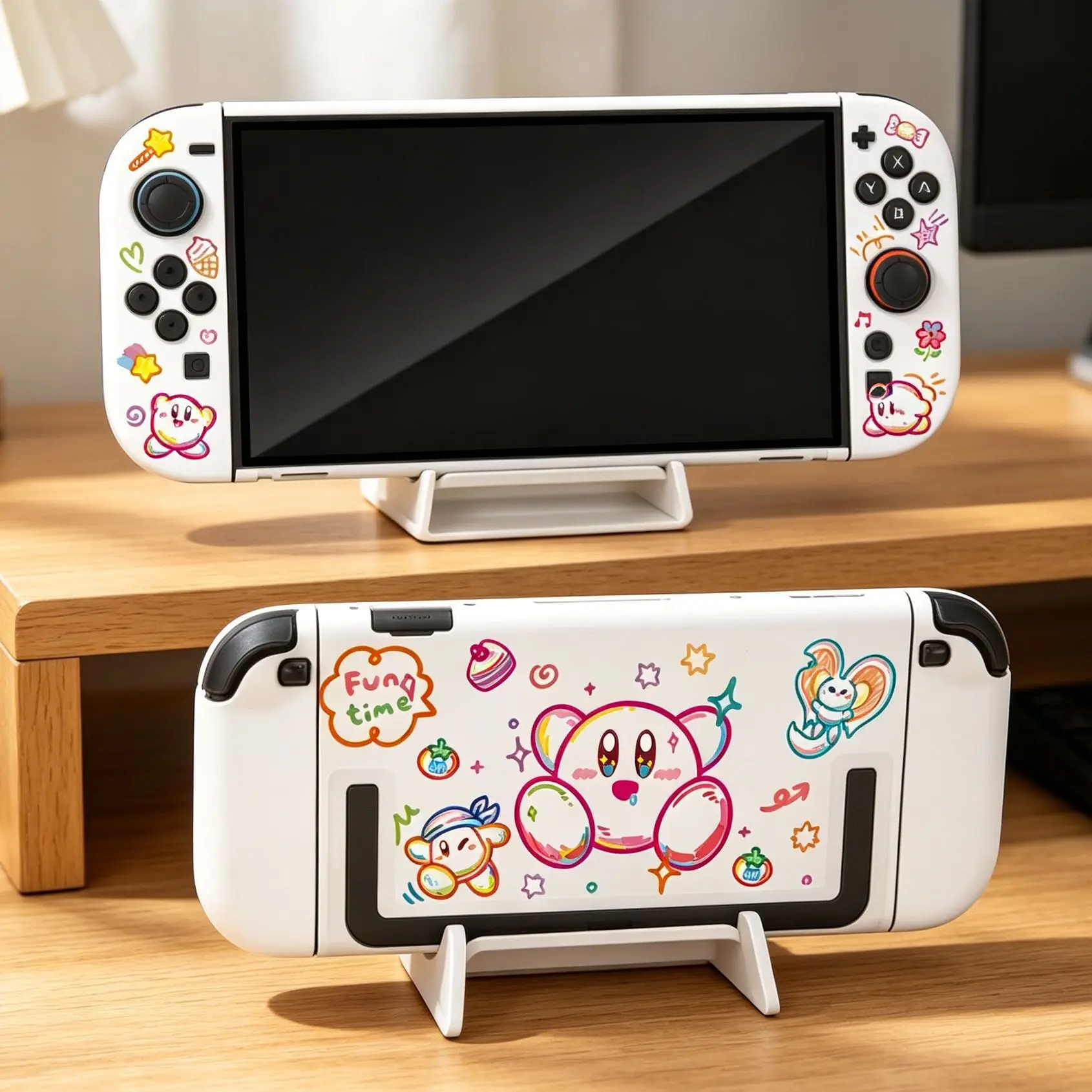 Фото Защитный жесткий чехол Kirby для Switch 2, приятный для кожи, раздельный чехол для контроллера Joy Con, игровые аксессуары Ns2, в наличии №1