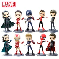 15cm disney marvel avengers toys iron man spiderman thor captain america loki anime action figure dolls ornament model kid gifts