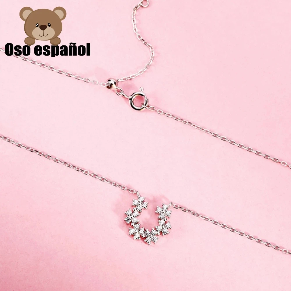 

Женское ожерелье из серебра 925 пробы с подвеской в виде медведя