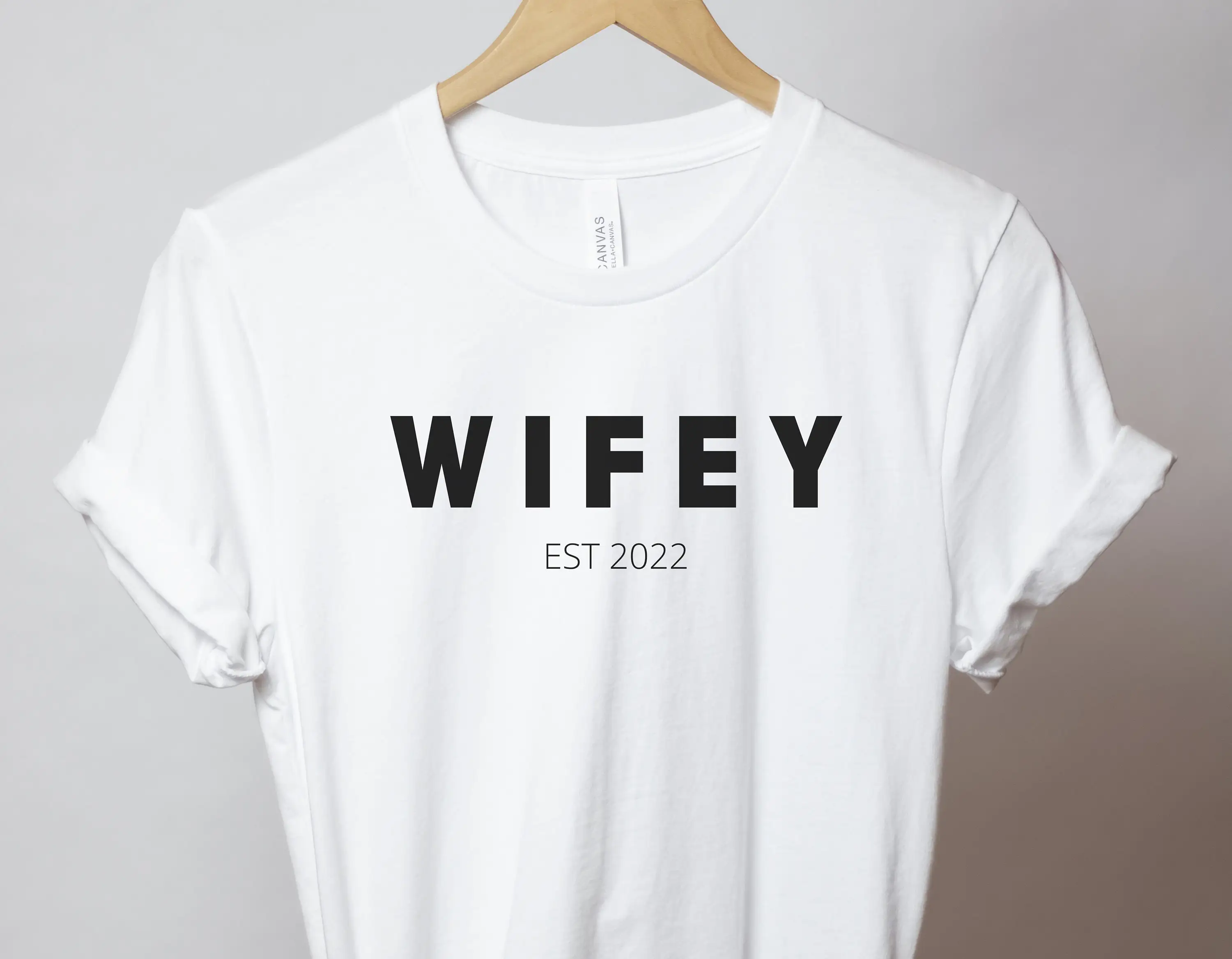 Футболка PEDRAZA Wifey Hubby Est 2022 хлопок