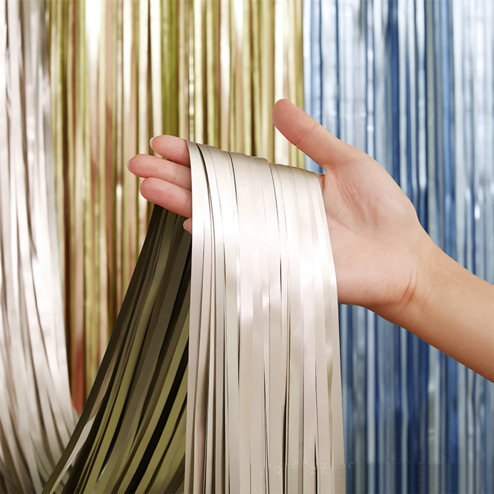 1 x 2 m quadratischer Glitzer-Vorhang-Hintergrund, Gold, Silber, Rosa, Schimmer, Wanddekoration, Geburtstag, Hochzeit, Babyparty, Party, Fotohintergrund – Detail 8