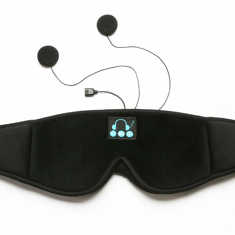 new 3d wireless music headphone sleep breathable smart eye mask bluetooth headset call with mic for ios android mac dropshipping free global shipping